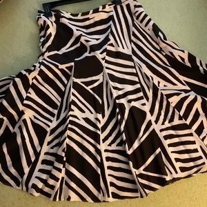 Ellen Tracy Silk Flip Flared Skirt